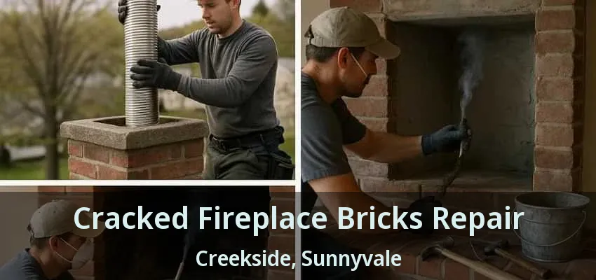 Cracked Fireplace Bricks Repair Creekside, Sunnyvale - TX